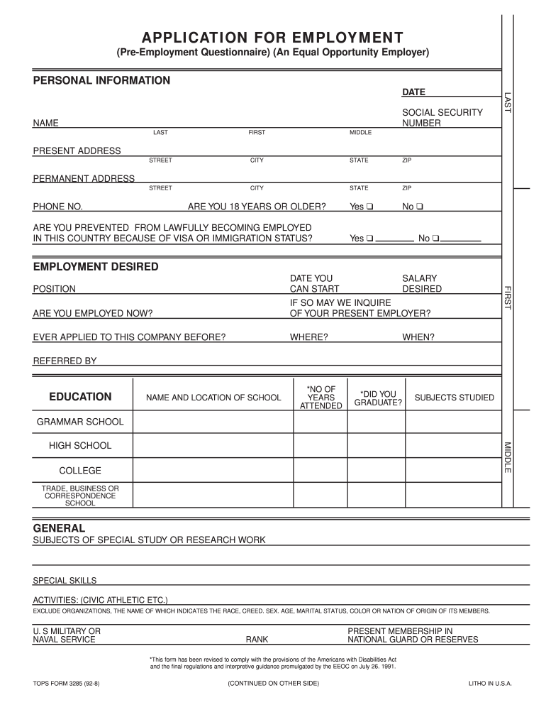 Fillable Job Application Fill Online Printable Fillable Blank PdfFiller