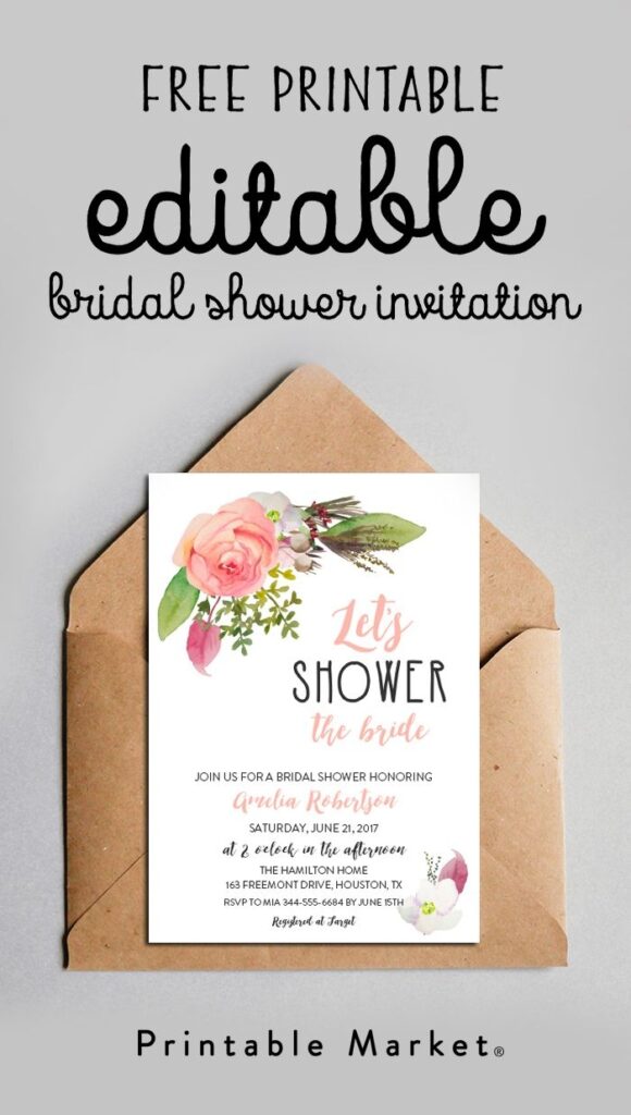 Find The Perfect Printable Printable Market Bridal Shower Invitations Printable Bridal Shower Invitations Diy Bridal Shower Invitations Free