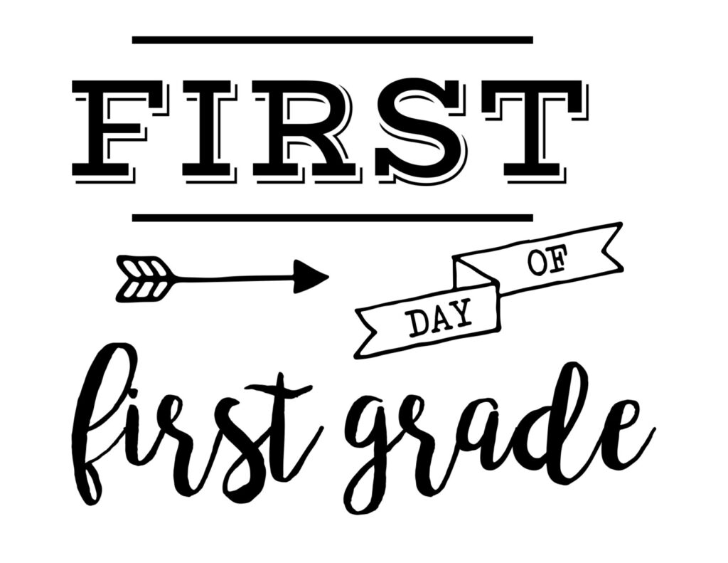 First Day Of School Sign Free Printable Paper Trail Design