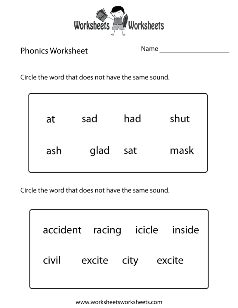 First Grade Phonics Worksheet Printable Phonics Worksheets Free Phonics Worksheets Phonics Kindergarten
