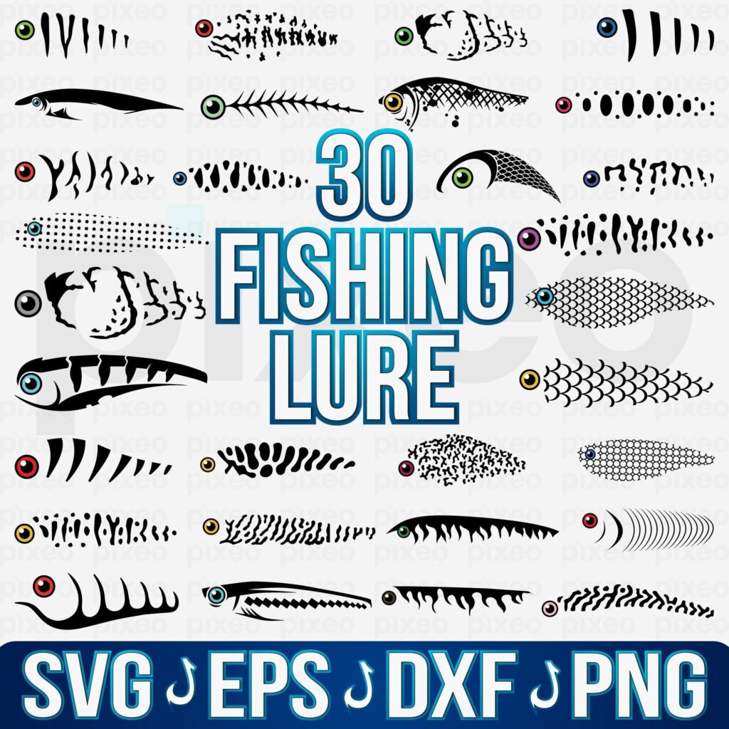 Fishing Lure SVG Fishing Lure Pattern SVG Fishing Lure Etsy