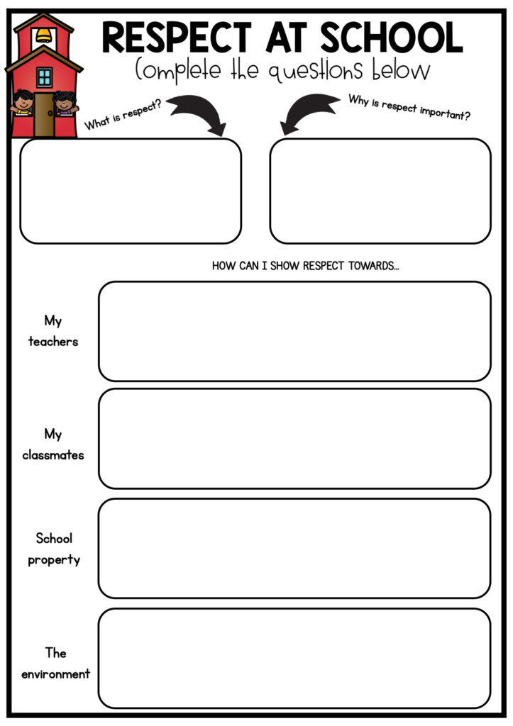 Five Free Back To School Printable Activities Teaching Respect Activities Rights Respecting Schools Teaching Social Skills