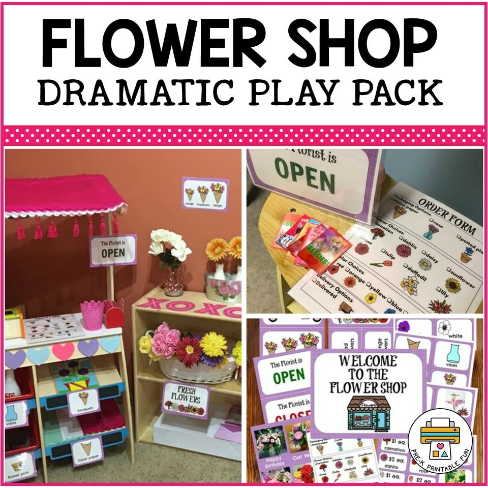 Flower Shop Dramatic Play Pre K Printable Fun