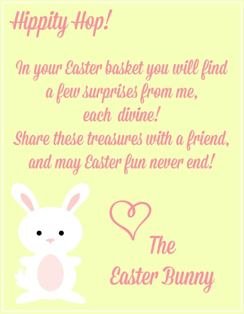 Food Family And All The Rest Food Family And All The Rest Easter Printables Free Easter Bunny Letter Custom Easter Bunny