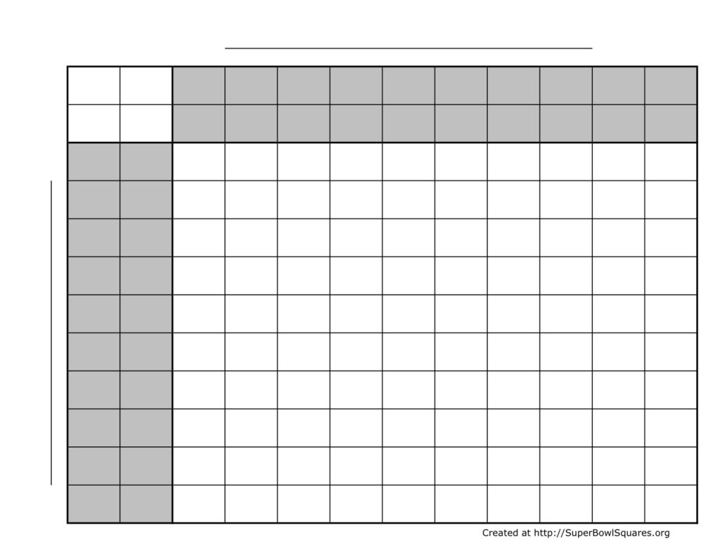 Free Printable Football Squares Pdf With Numbers