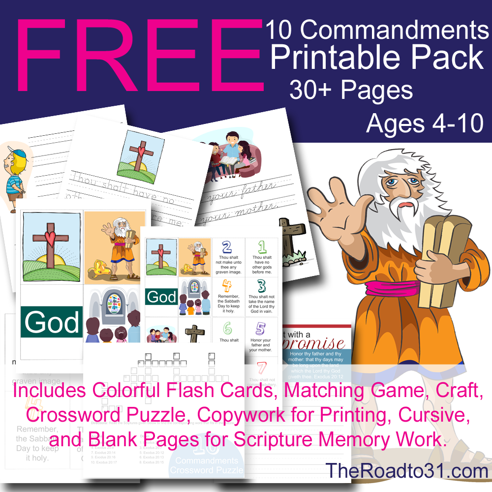 Free Printable 10 Commandments Printable Worksheets