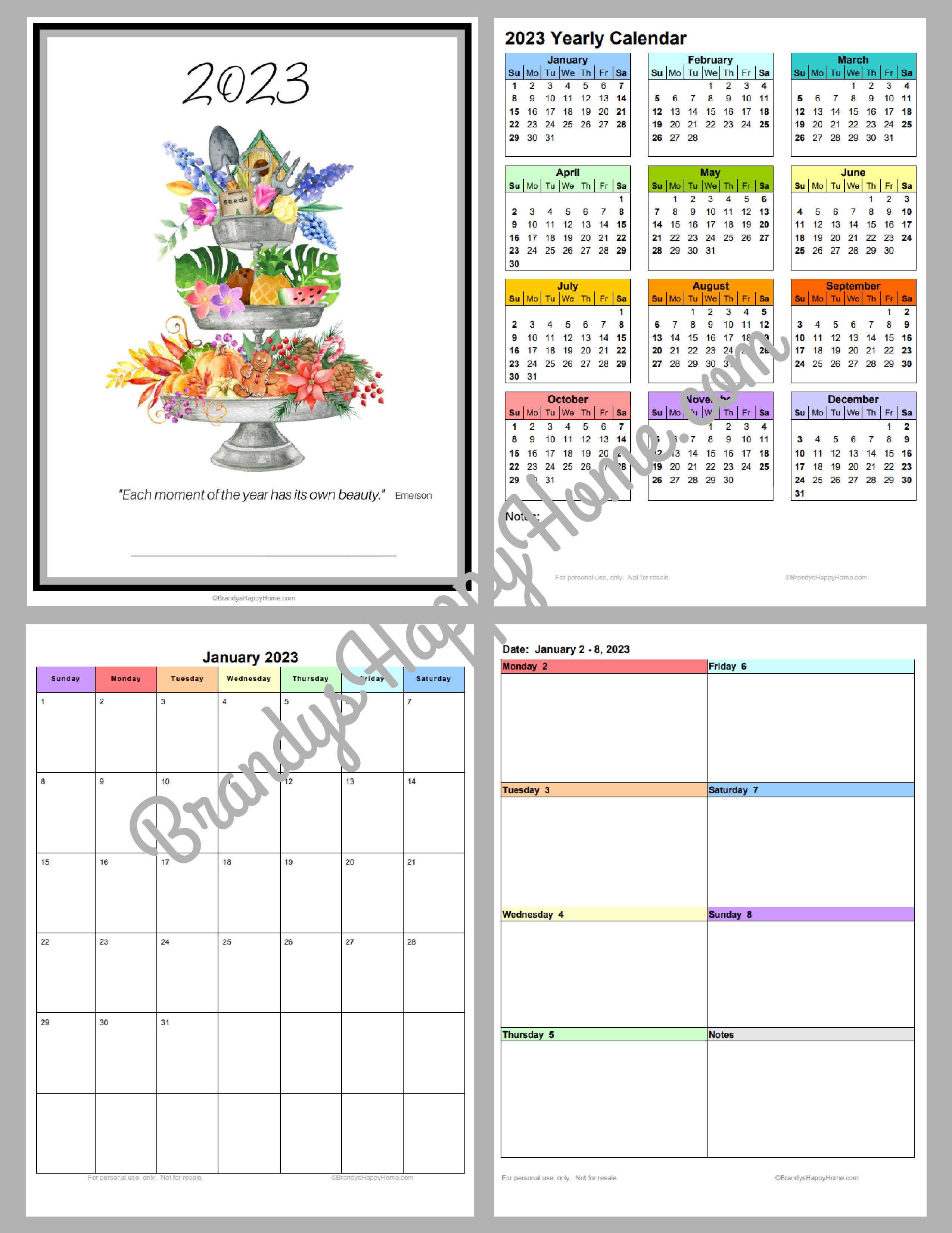 FREE 2023 Calendar Planner Printables