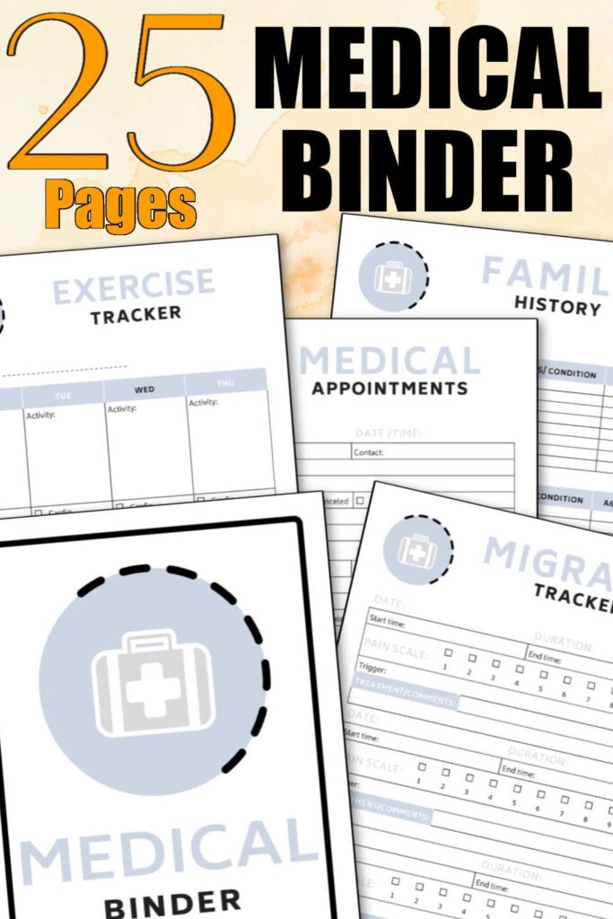 Free 4 Page Medical Binder Printable Savor Savvy