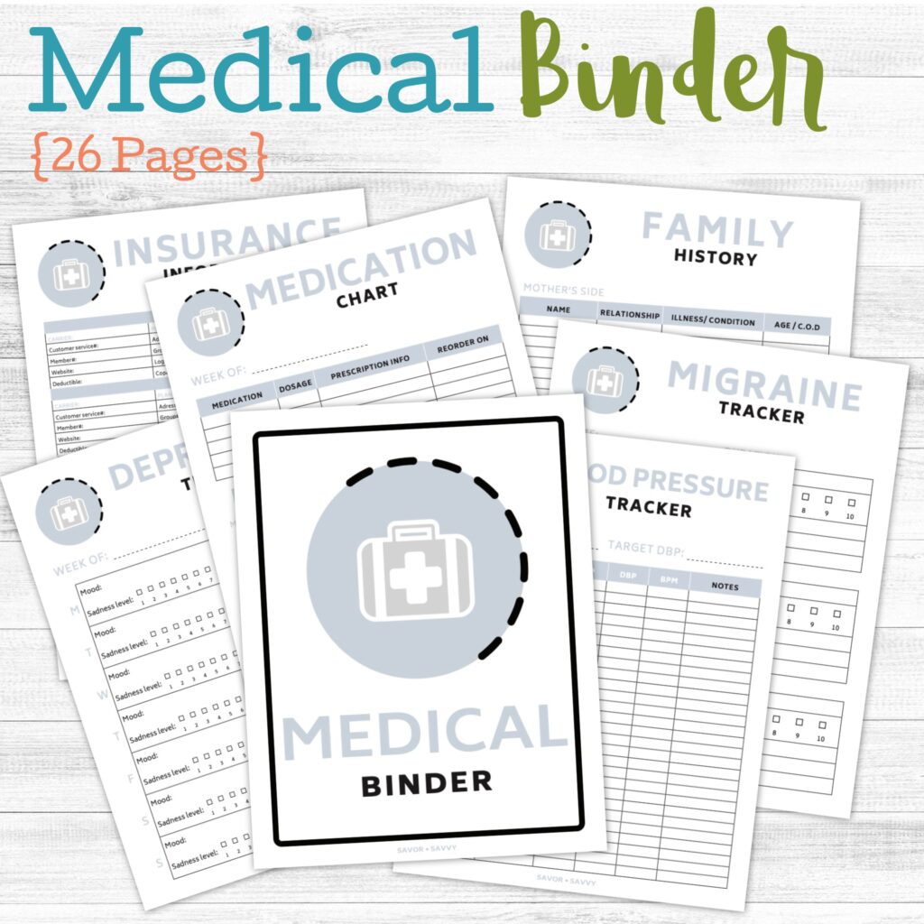 Free Medical Binder Printables