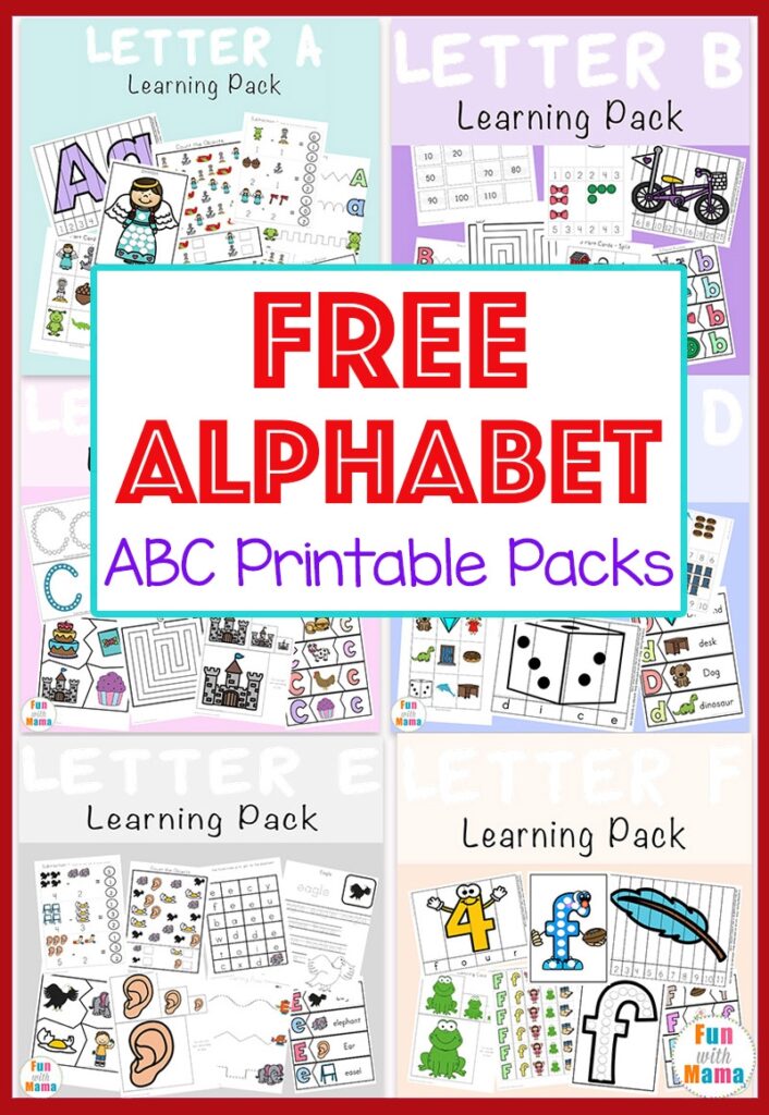 Free Alphabet ABC Printable Packs Fun With Mama