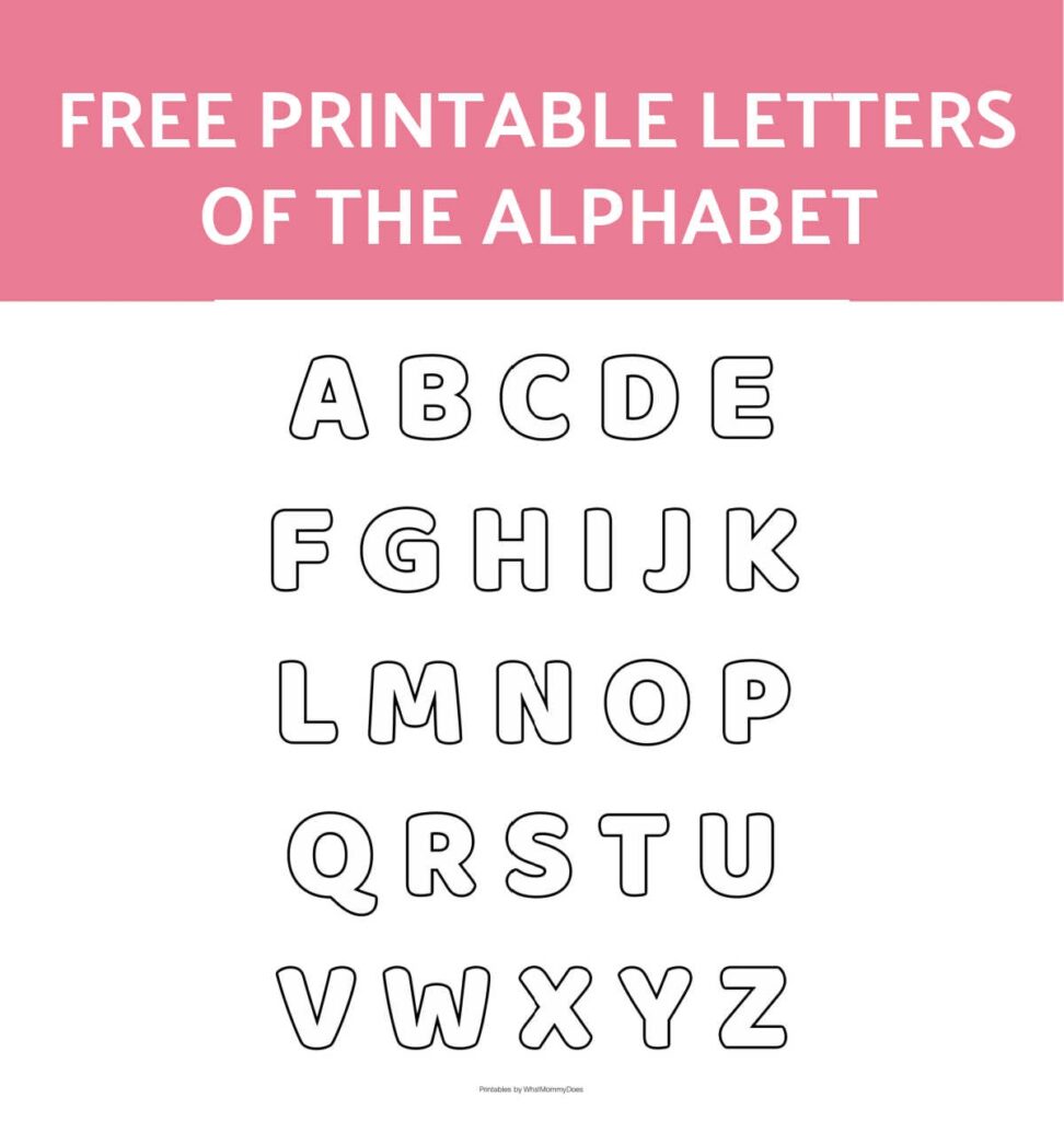 Free Printable Block Letters