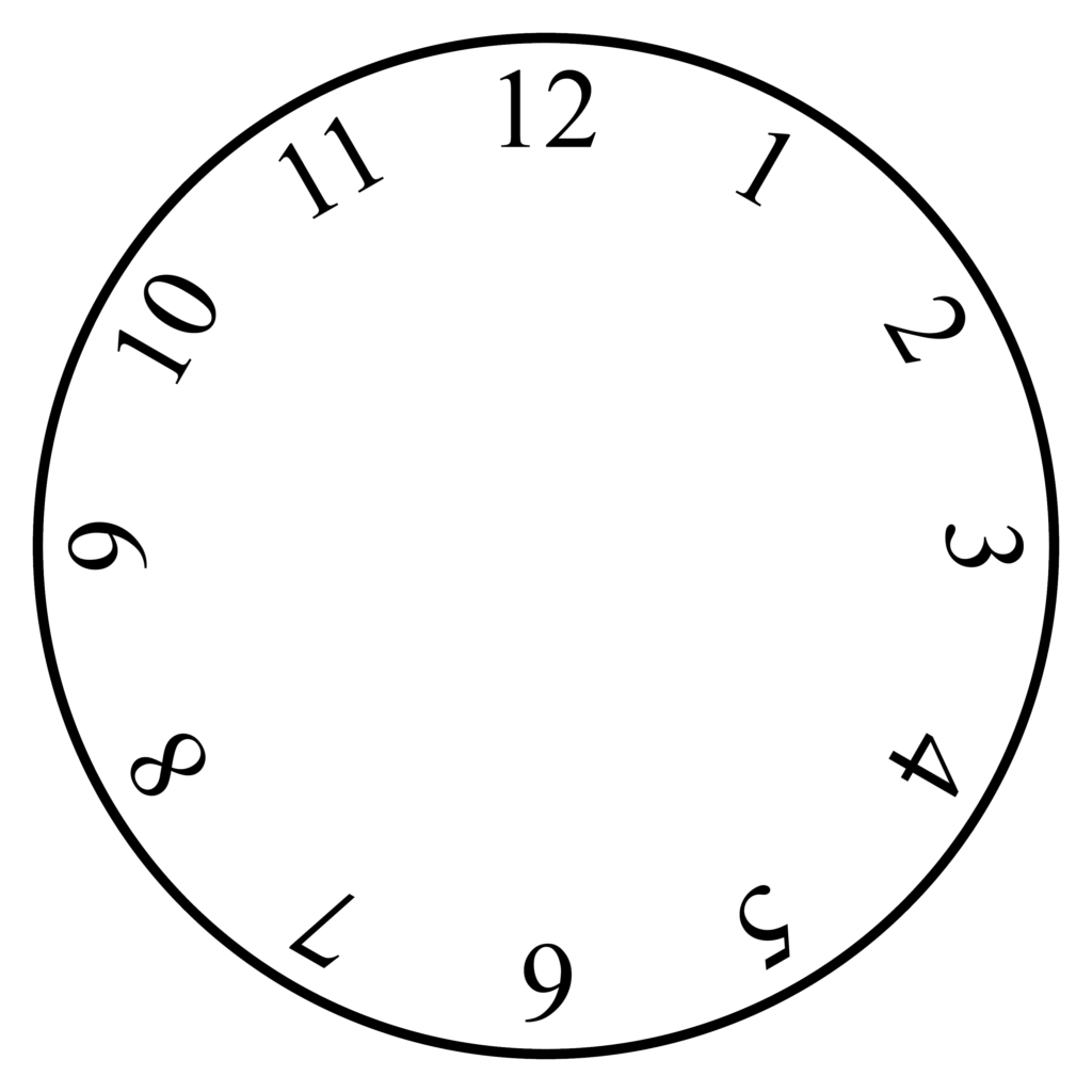 Free Printable Clock Template