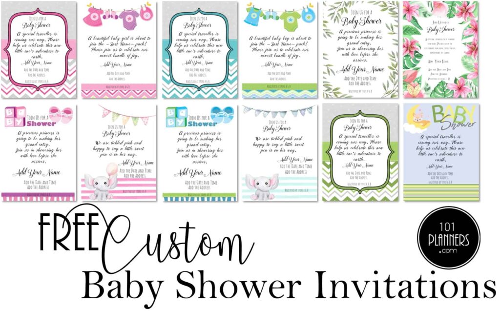 FREE Baby Shower Invitations Customize Online Print At Home
