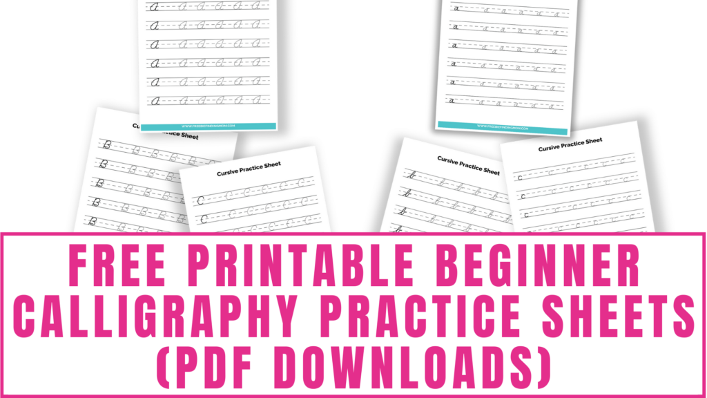 Free Beginner Calligraphy Practice Sheets PDFs Freebie Finding Mom