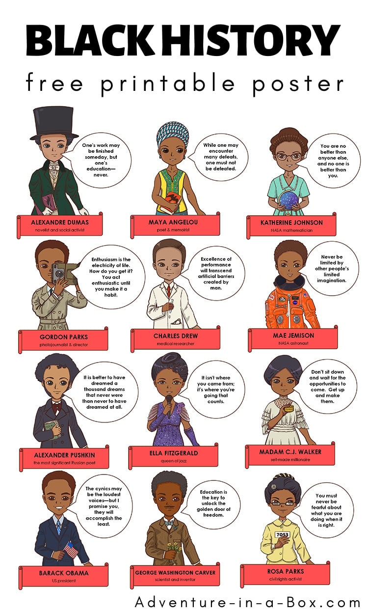 Black History Free Printables Free Printable Templates