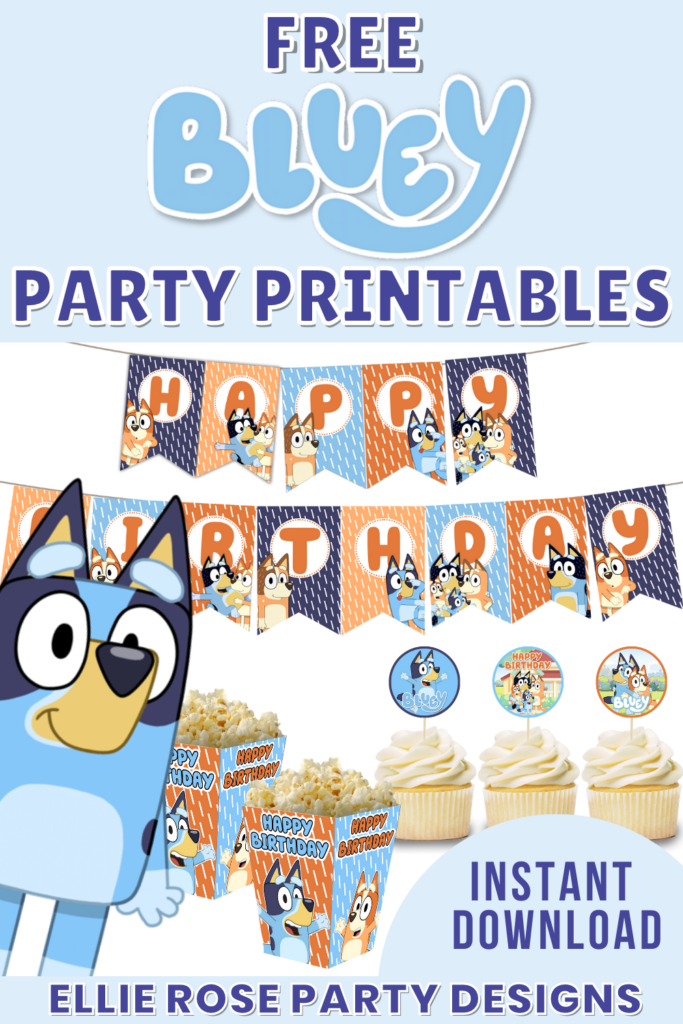 Free Bluey Party Printable Ideas Ellierosepartydesigns Boy Birthday Parties Party Printables Birthday Party Themes