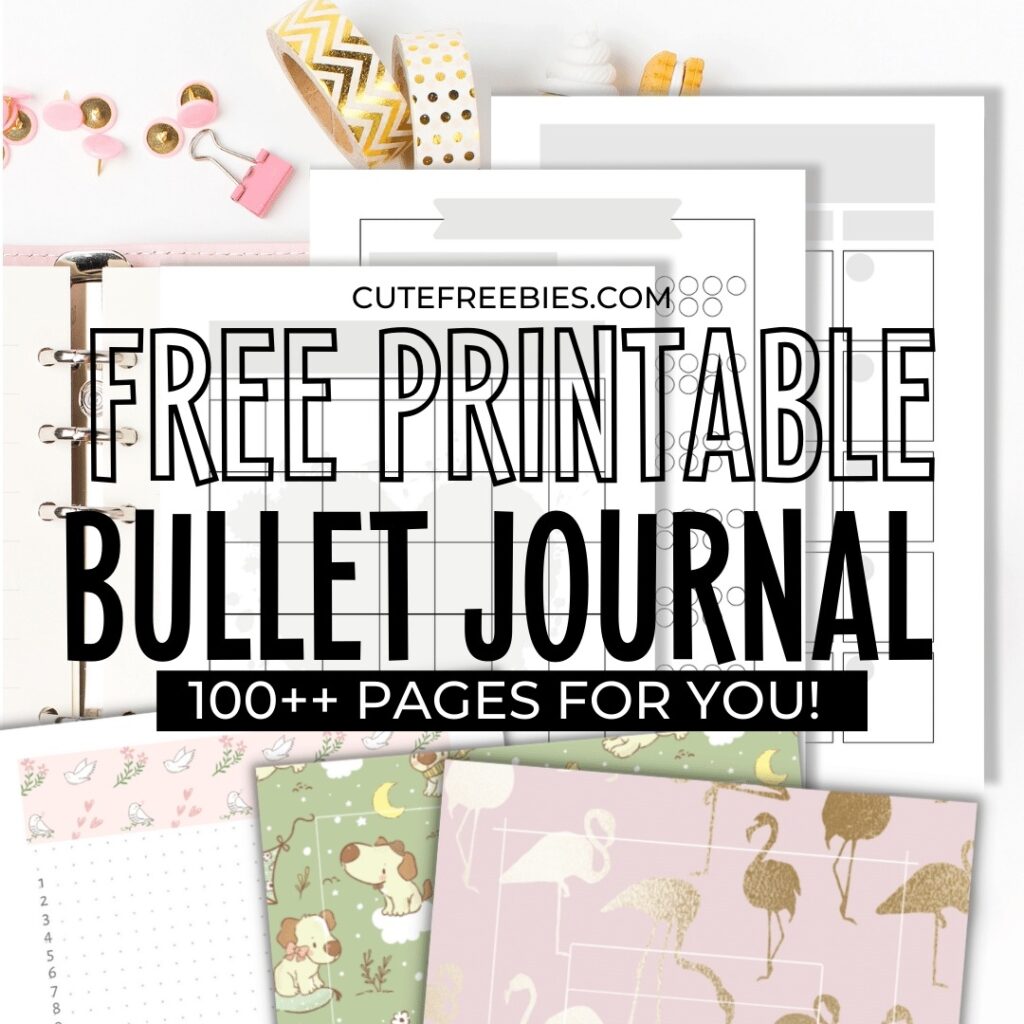 Free Bullet Journal Printable Templates Cute Freebies For You