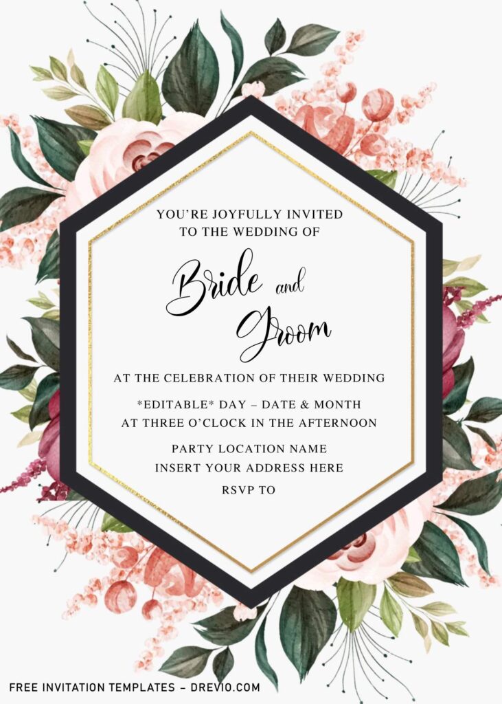 Free Printable Wedding Invitation Templates