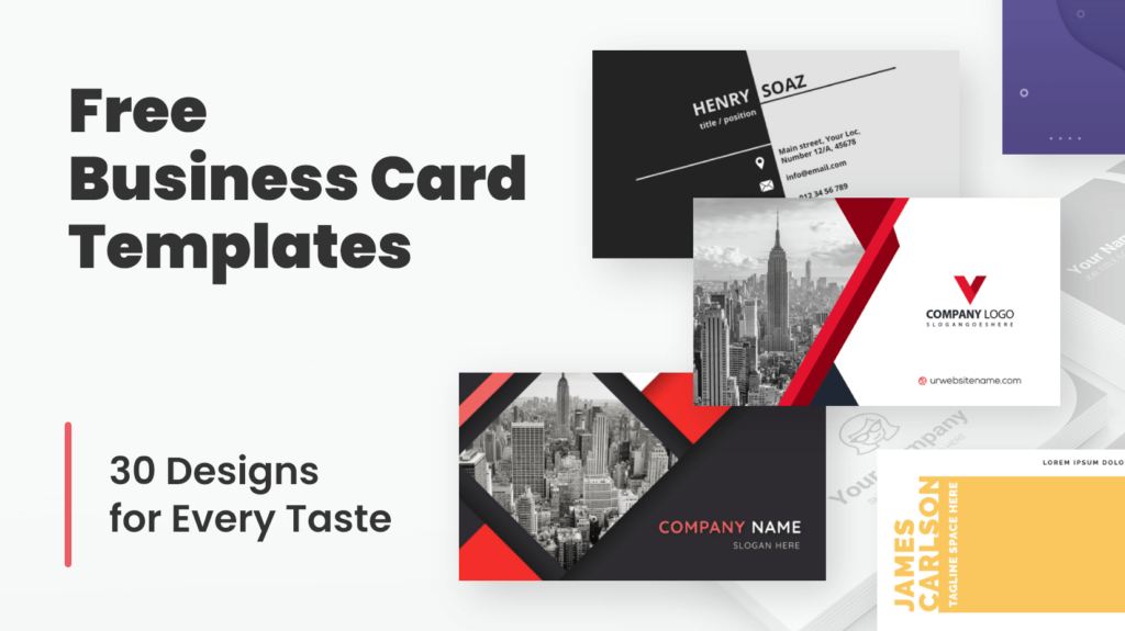 Free Business Card Templates 30 Designs For Every Taste GraphicMam