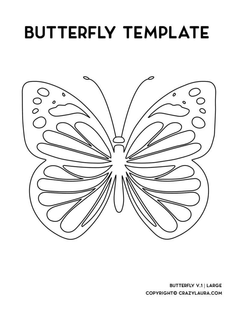 Printable Butterfly Template Free