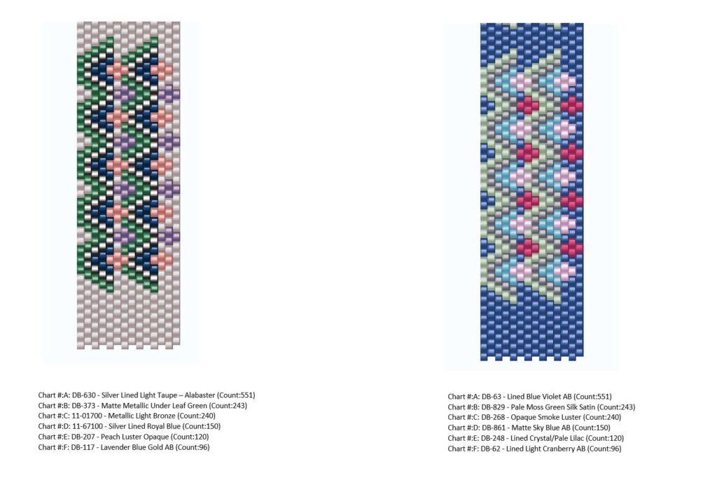 Free Charted Peyote Stitch Patterns