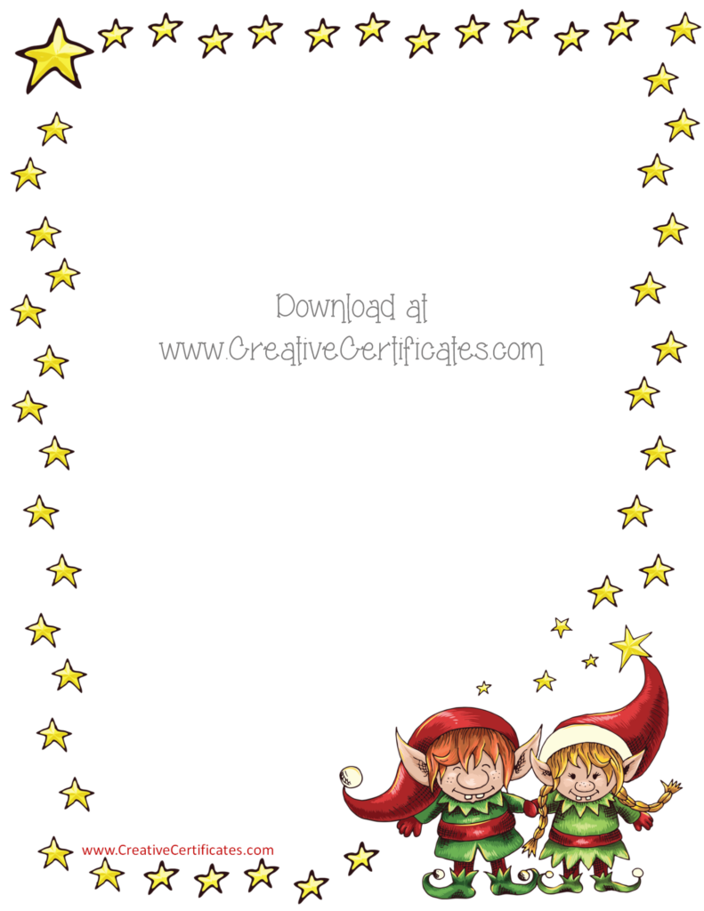 Christmas Paper Borders Free Printable