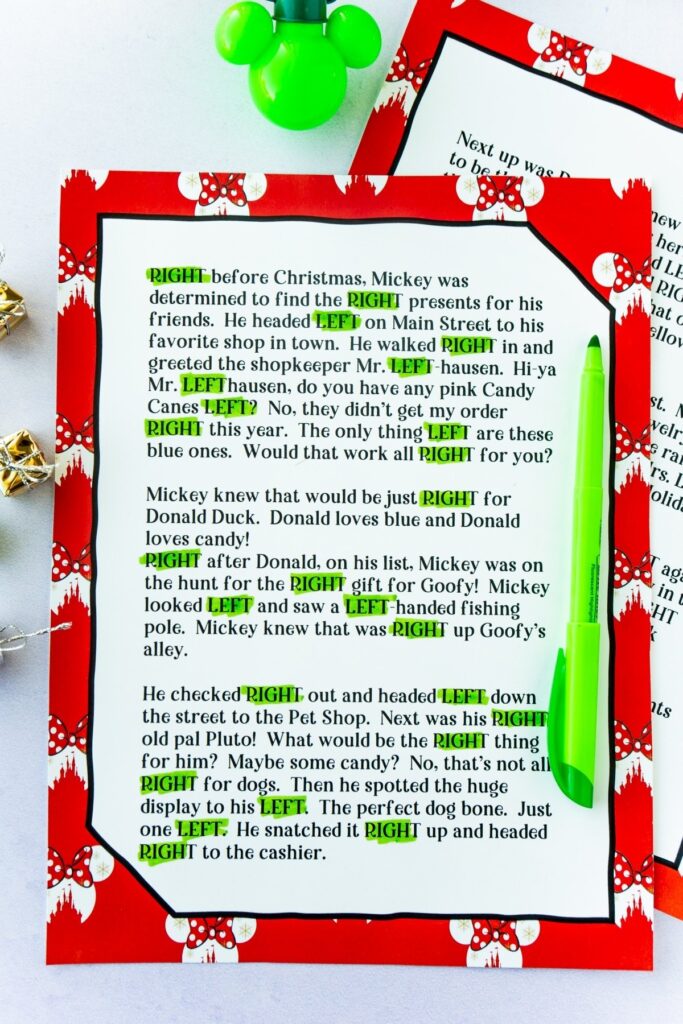 Free Christmas Left Right Gift Exchange Poems Play Party Plan