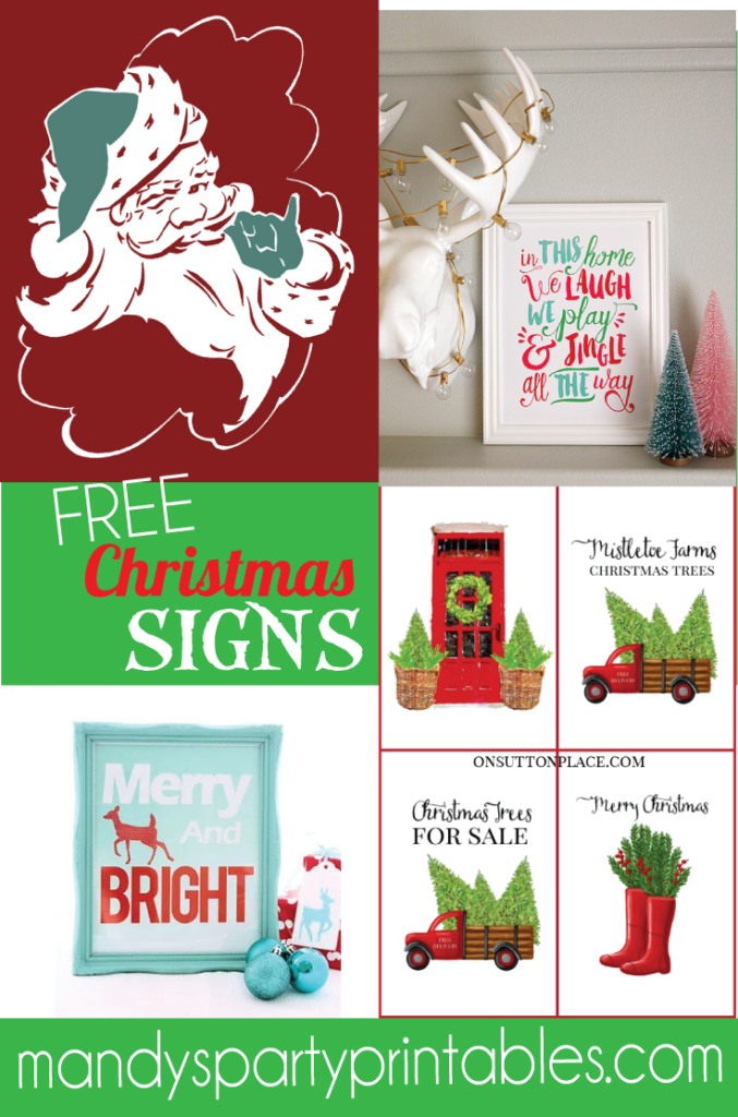 Free Christmas Printable Signs Roundup Mandy s Party Printables