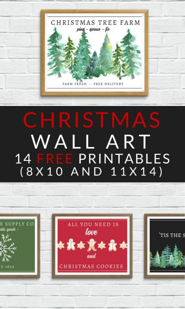 FREE Christmas Printables Farmhouse Christmas Art The Crazy Craft Lady