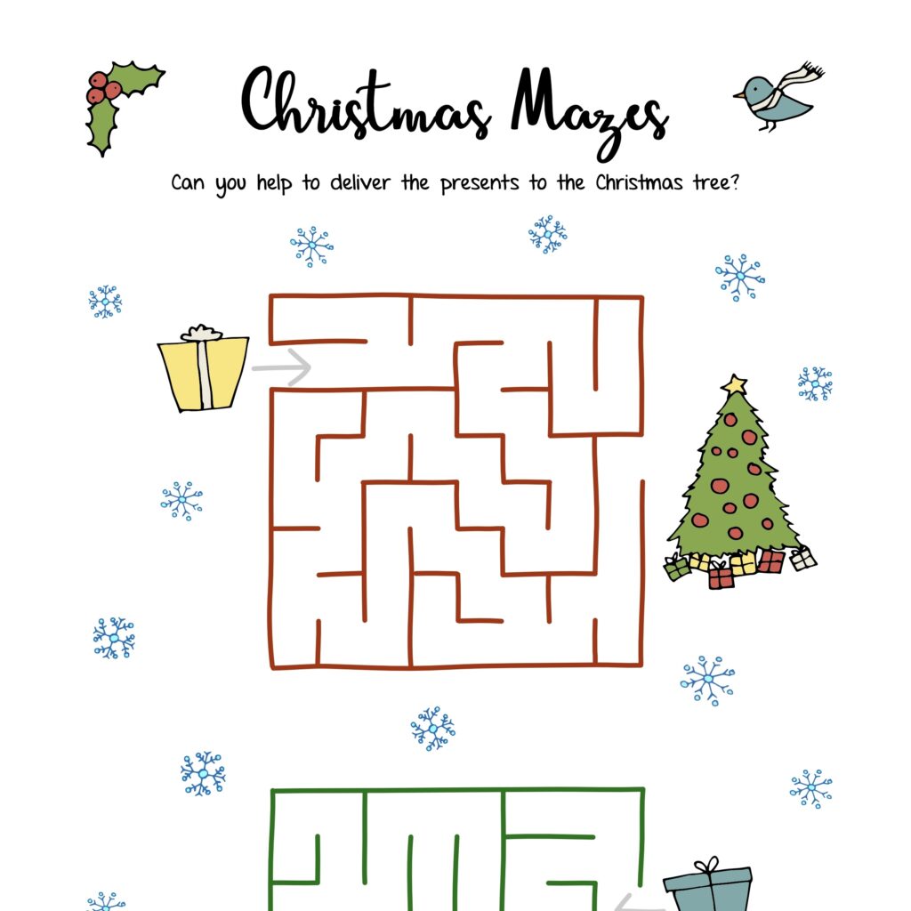 Free Christmas Printables Puzzles Mama Geek