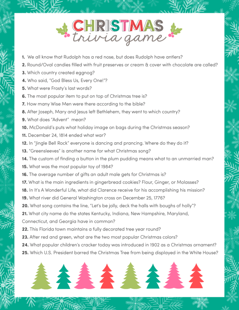 Free Printable Christmas Games And Puzzles For Adults