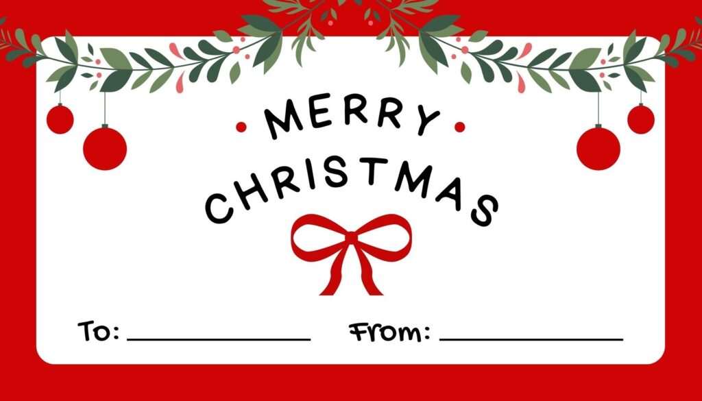 Free Customizable Printable Holiday Gift Tag Templates Canva