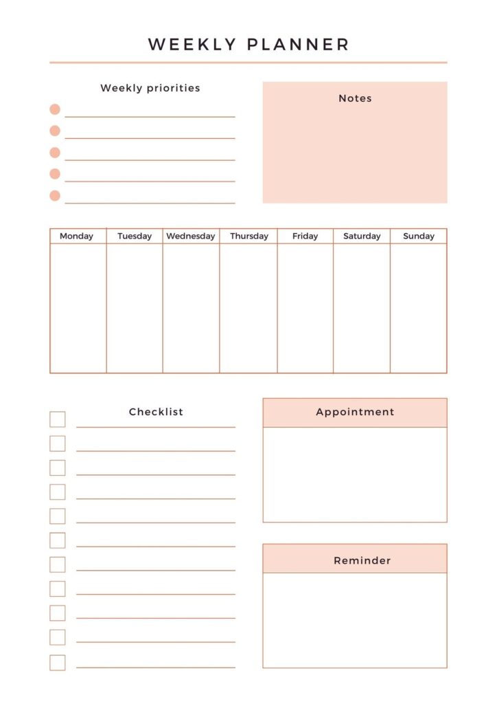 Free Daily Printable Planner