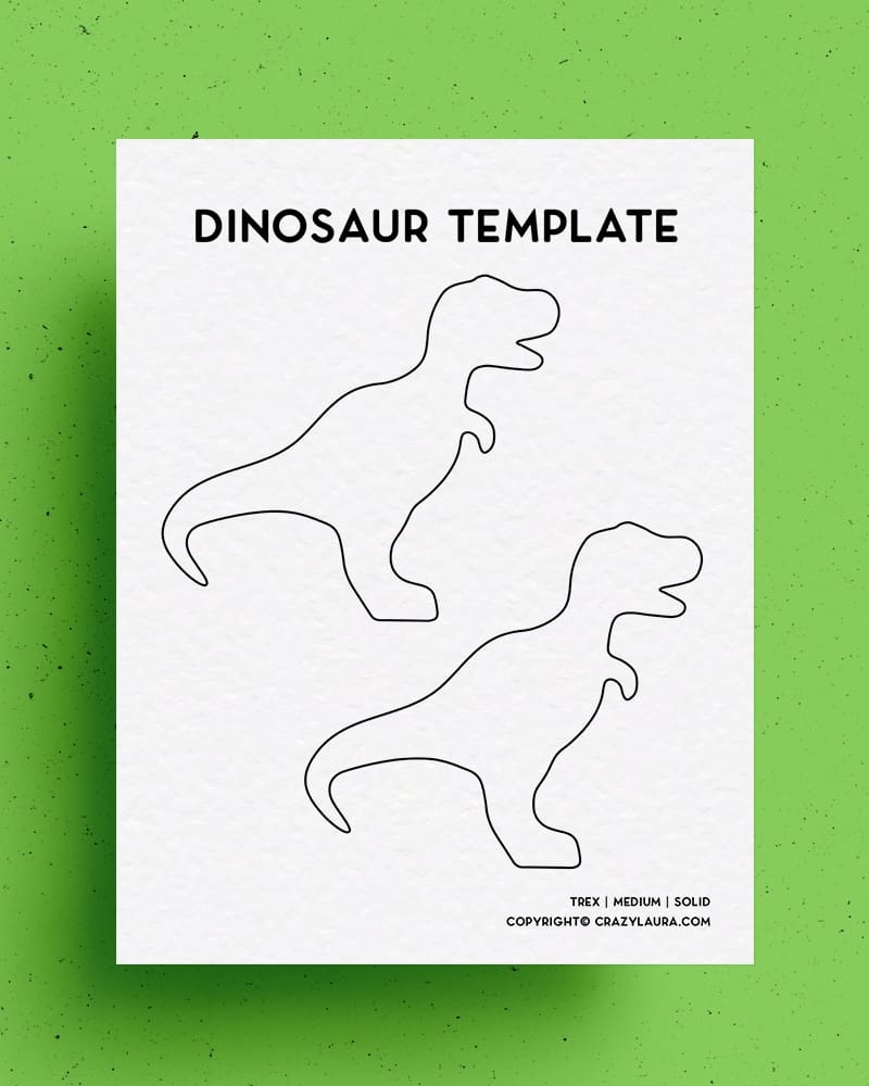 Free Dinosaur Template Printable Stencil For 2023 Crazy Laura