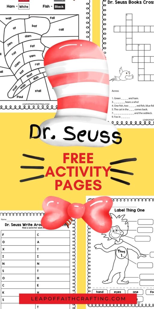 FREE Dr Seuss Worksheets And Printables For Kids Leap Of Faith Crafting