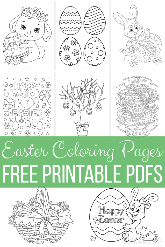 Free Easter Coloring Pages For Kids Adults