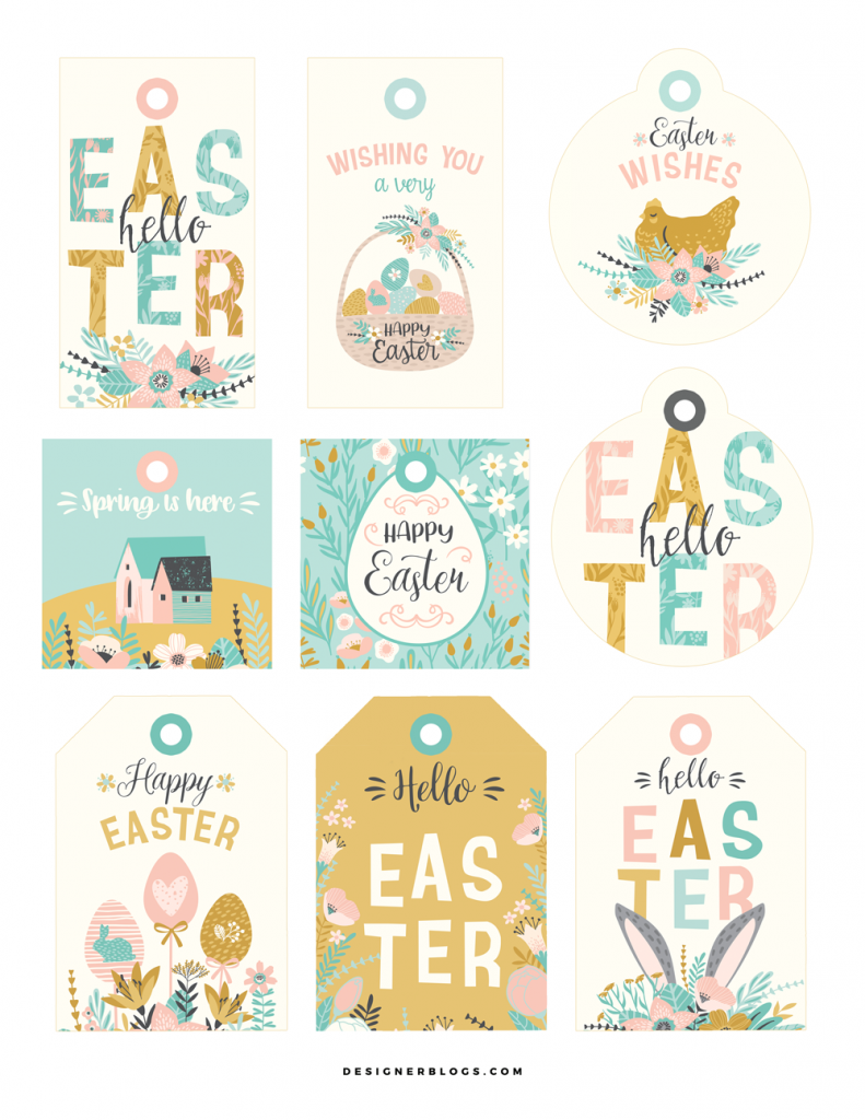 Free Easter Gift Tags Printable Designer Blogs