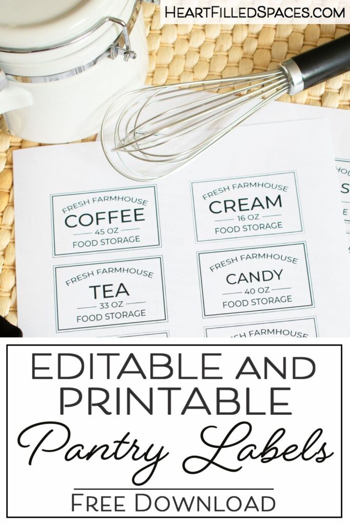 Free Printable Organizing Labels