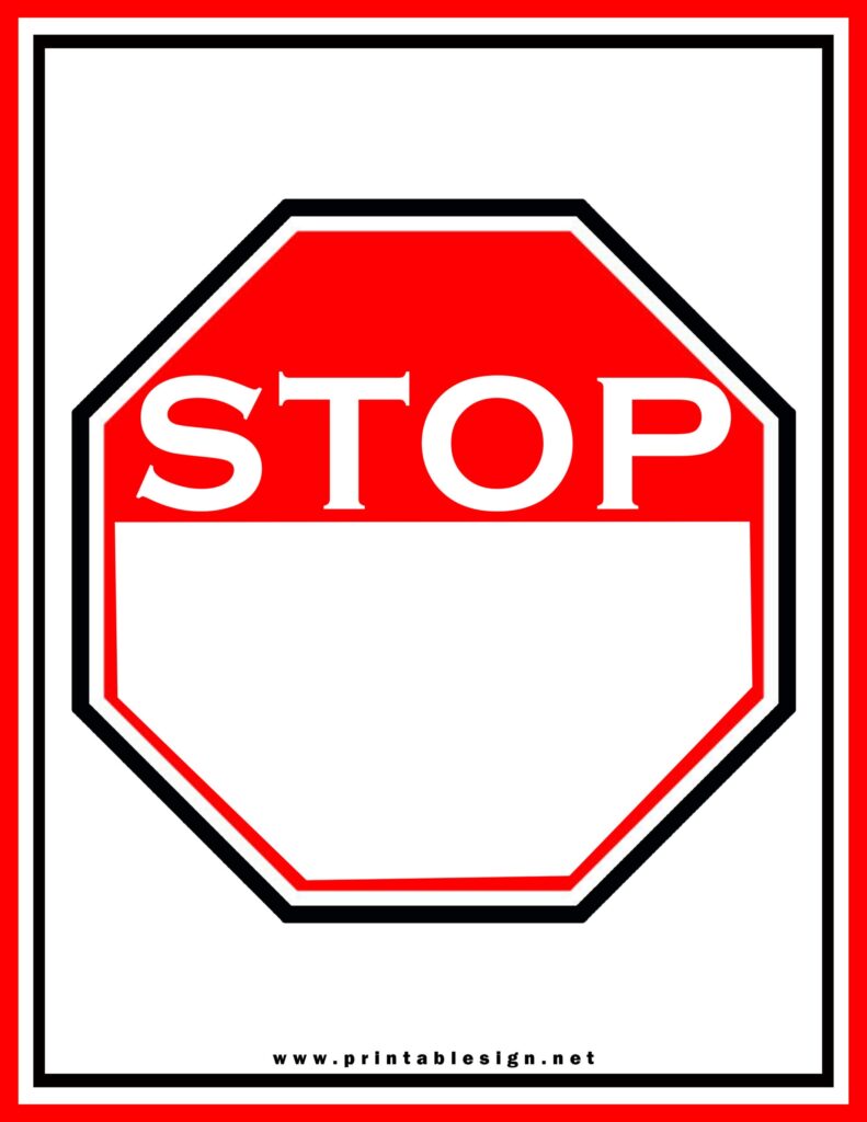 Free Editable Stop Sign Template FREE Download