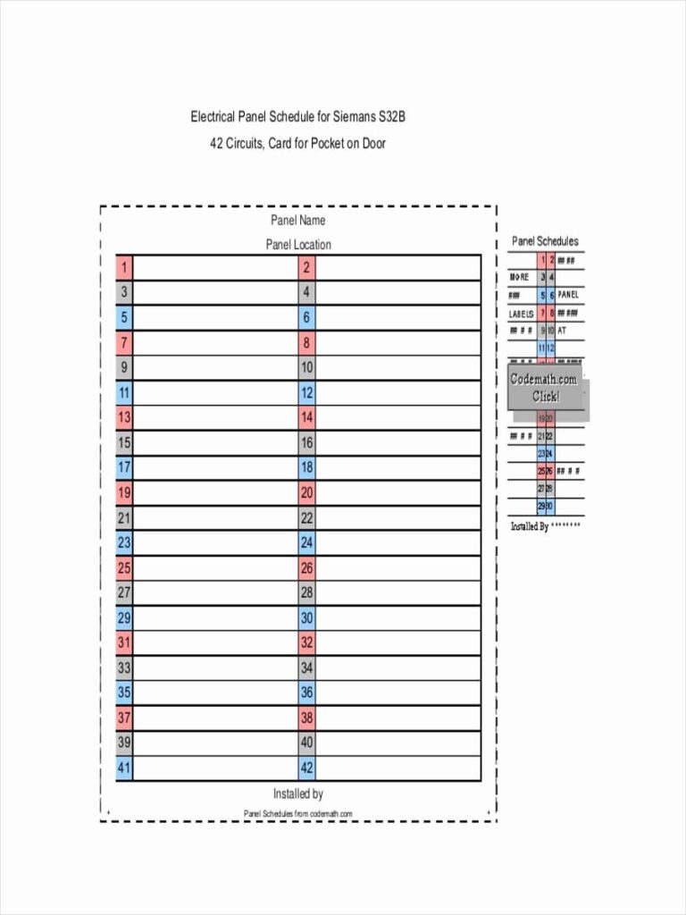 Free Electrical Panel Schedule Template Best Of Free 6 Panel Schedule Examples Samples In Pdf Breaker Box Labels Label Templates Schedule Template