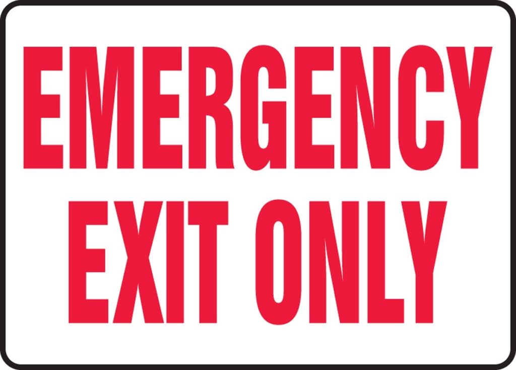 Free Printable Exit Only Signs