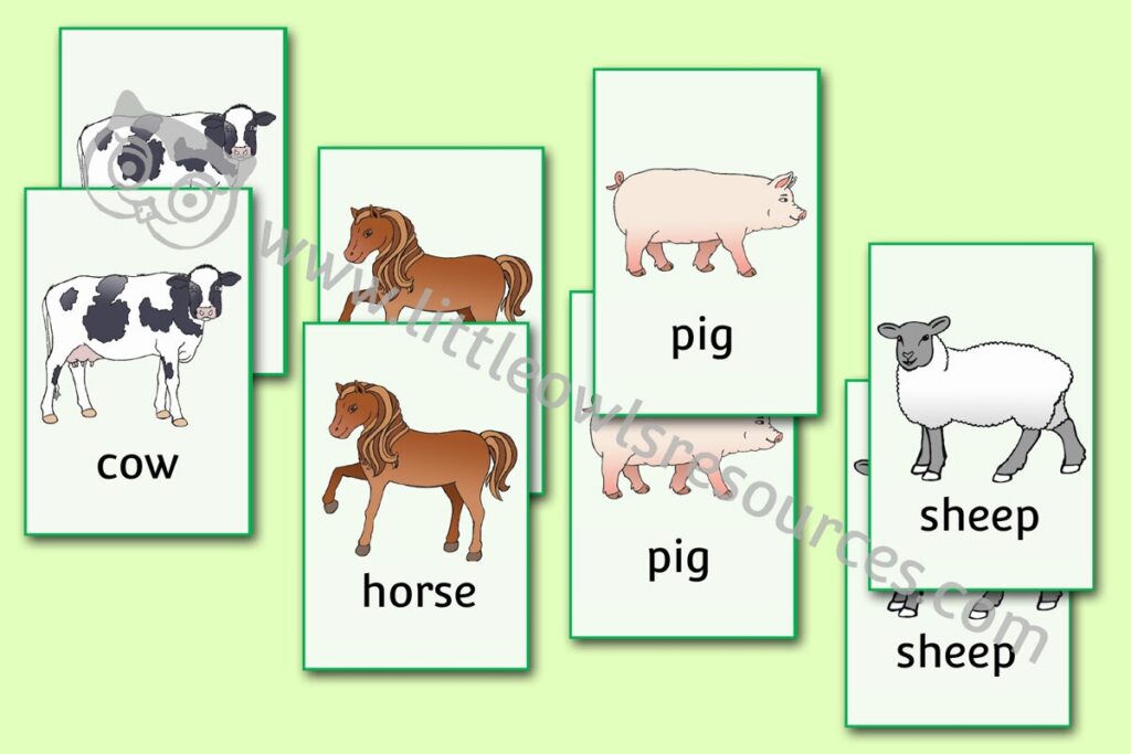 FREE Farm Animal Picture Snap Printable Early Years EY EYFS Resource download Little Owls Resources FREE