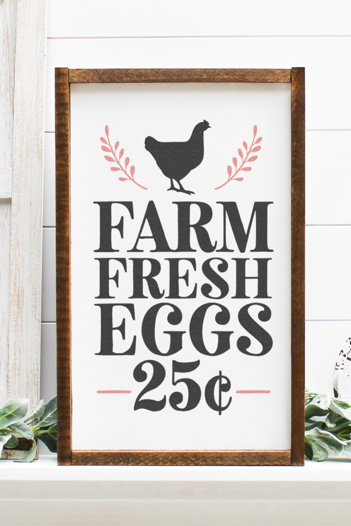 Free Farm Fresh Eggs SVG For Cricut And Silhouette