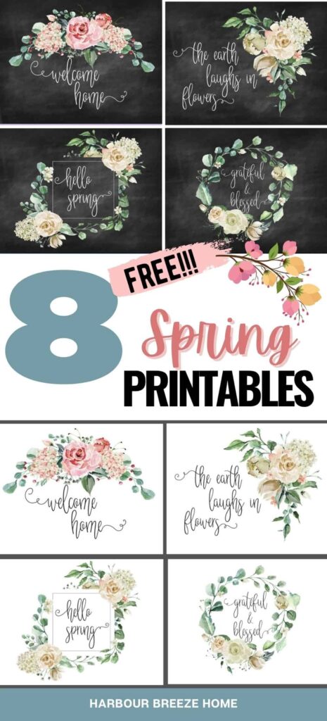 Free Farmhouse Printables With Flowers Harbour Breeze Home