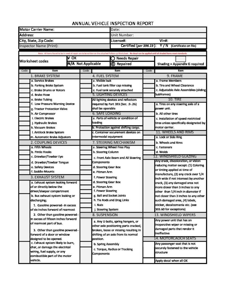 Free Forms Product Categories DOT Safety Plus