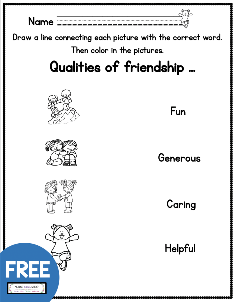 FREE Friendship Printables Social Emotional Learning Teaching Social Skills Social Studies Worksheets