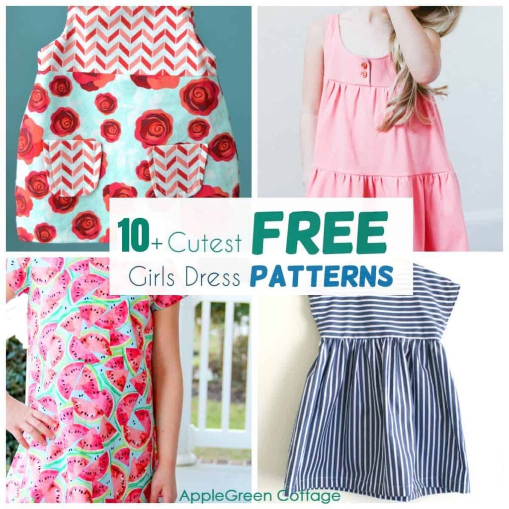 Free Girls Dress Patterns You Can Sew Now AppleGreen Cottage