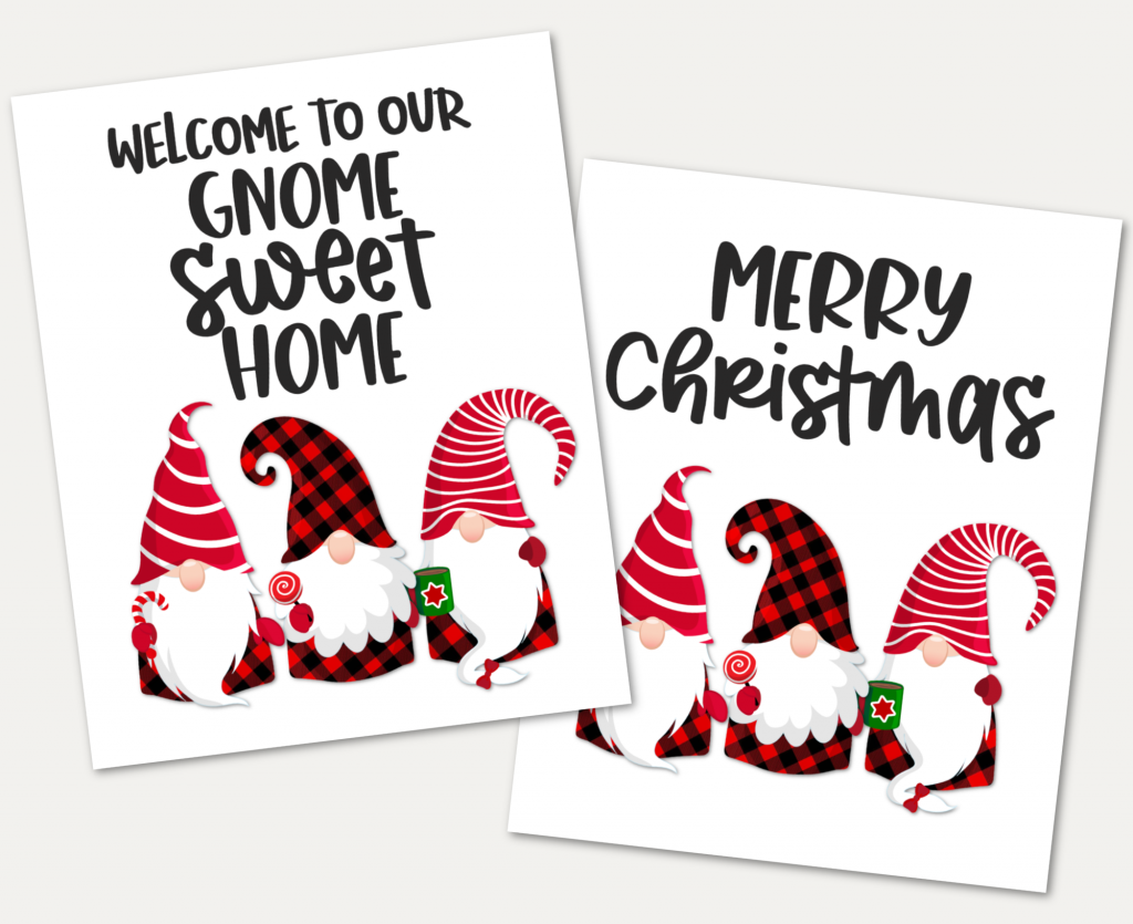 Free Gnome Holiday Printable Collection Kara Creates