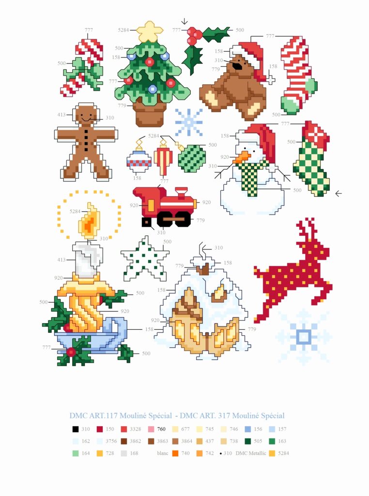 Printable Free Christmas Cross Stitch Patterns For Cards