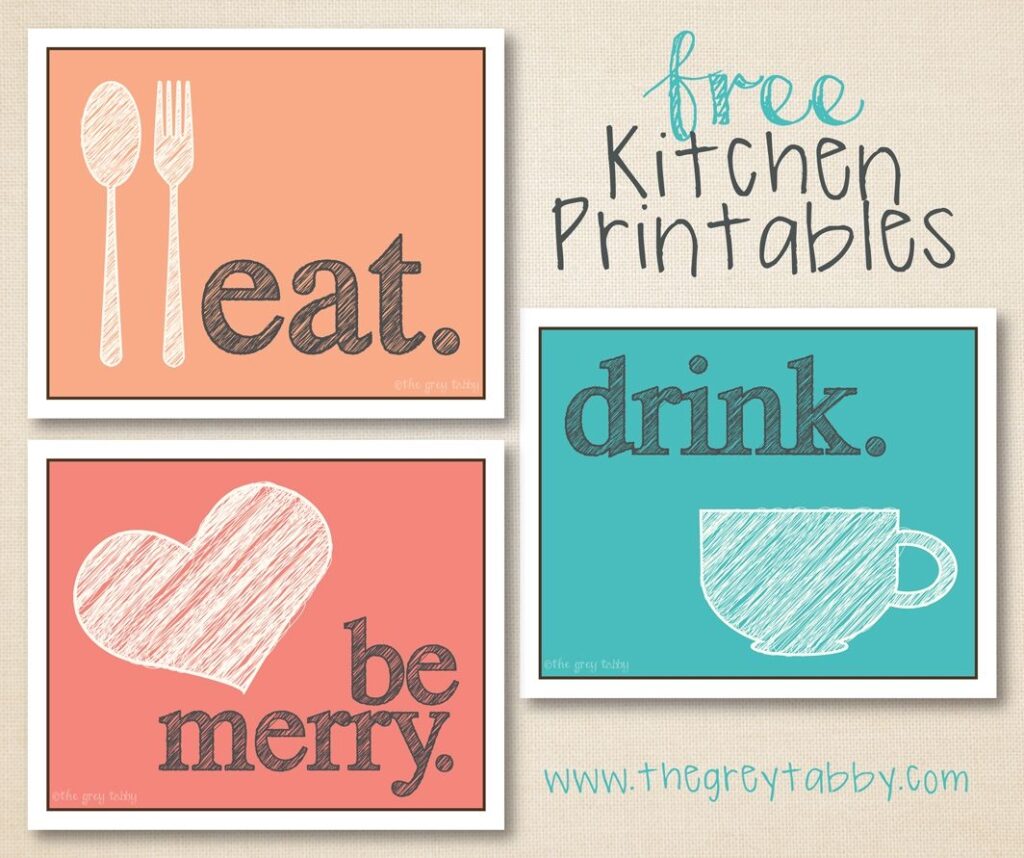 Free Kitchen Printables Eat Drink And Be Merry Kitchen Printables Free Kitchen Printables Free Printable Wall Art